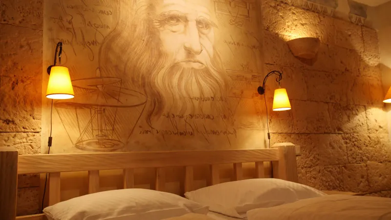 Hotel Colosseo – Zimmer mit Da-Vinci-Wandmalerei